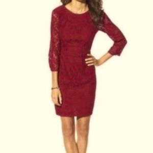 Lace Burgundy Cocktail Dress